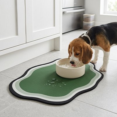 Tapis gamelle chien
