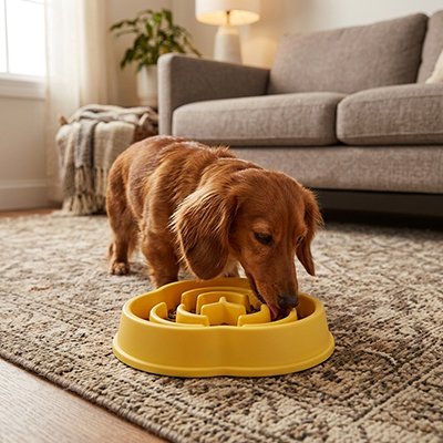 Gamelle anti glouton chien 