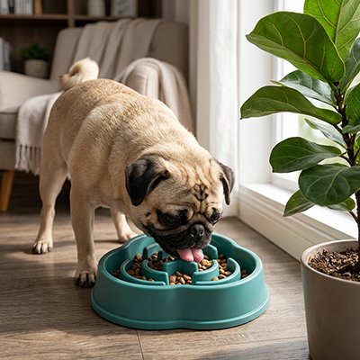 Gamelle anti glouton chien 