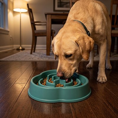 Gamelle anti glouton chien 