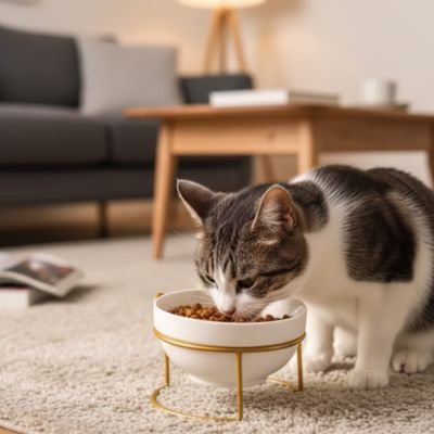 Gamelle surélevée chat 