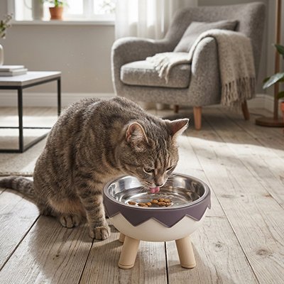 Gamelle surélevée chat 